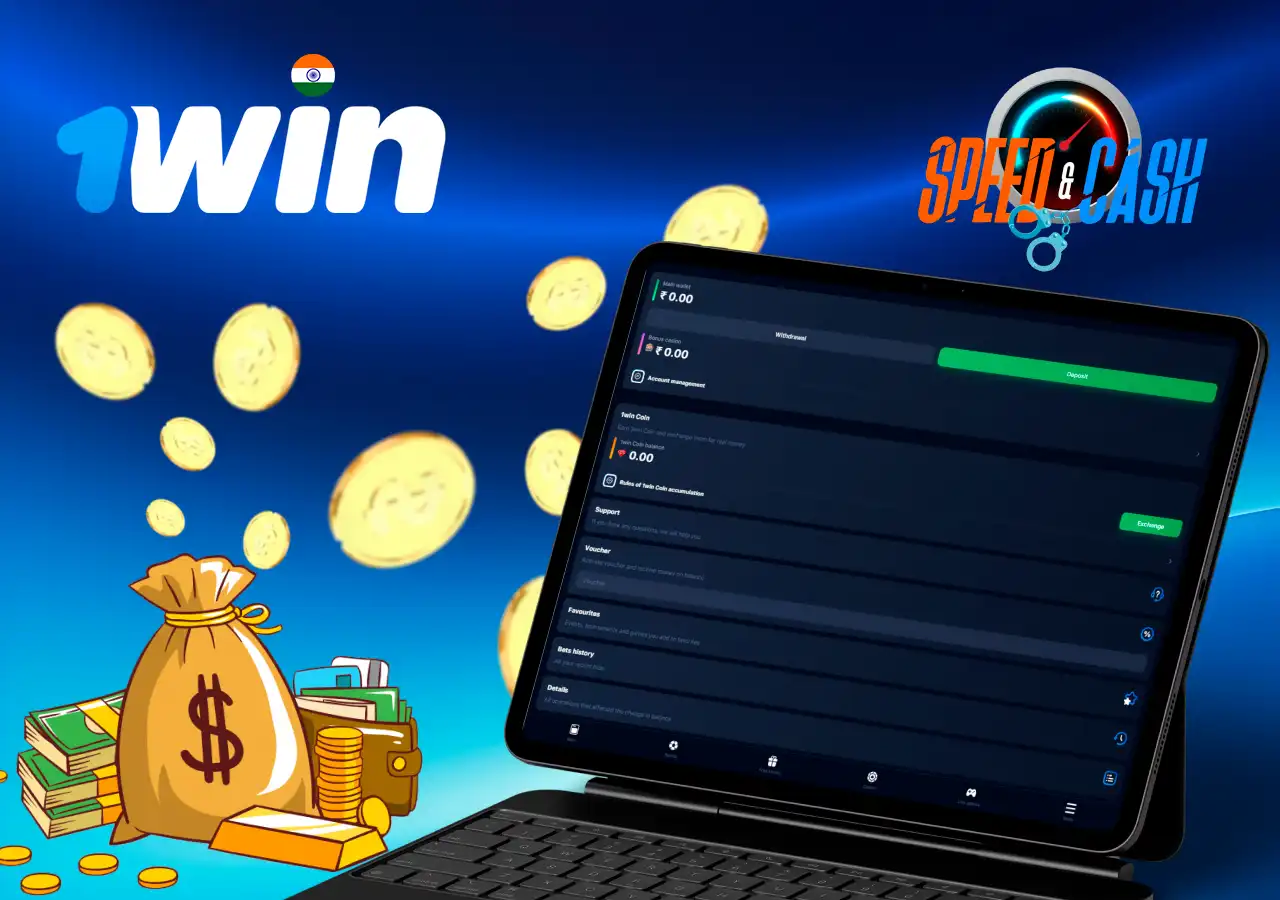 Guide on how to withdraw winnings from 1Win, featuring options for withdrawals and account management on a tablet